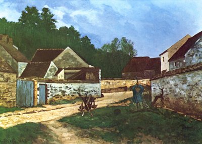 Village Street in Marlotte by Alfred Sisley
